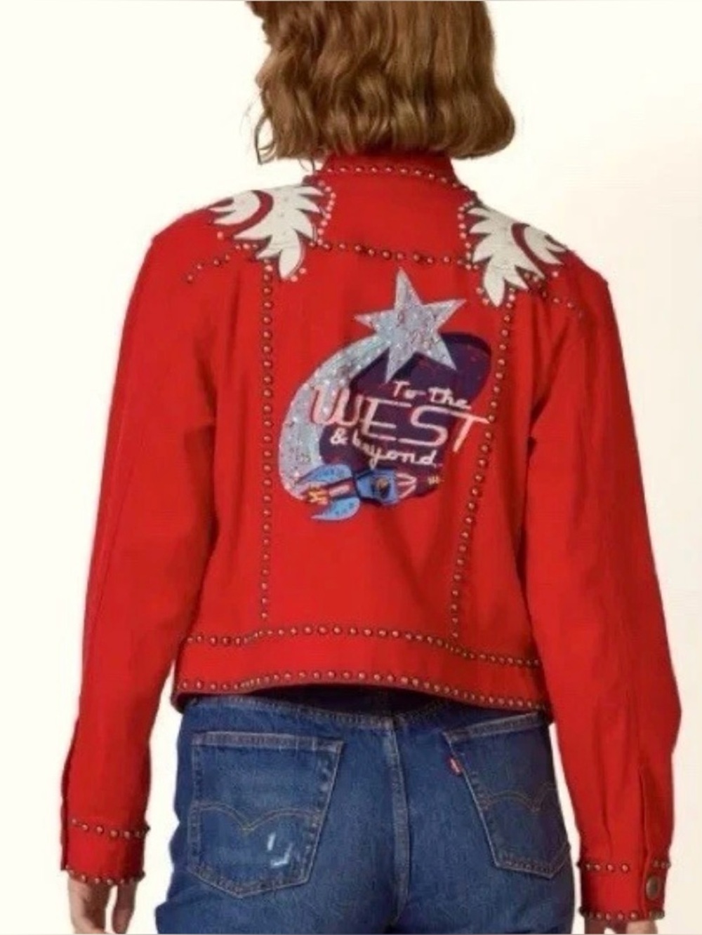 Double D Ranch To the West & beyond jacket embroidered stars studs rockets $595